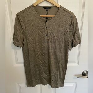 John Varvatos Collection Linen Henley